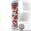 SALE ITEM - 48 x 156ml tall slim glass jars with white lids